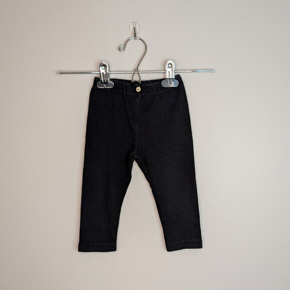 ❤️ 2 for 10 ❤️ Zara Black Ribbed Leggings with Back Pocket - Picture 1 of 4